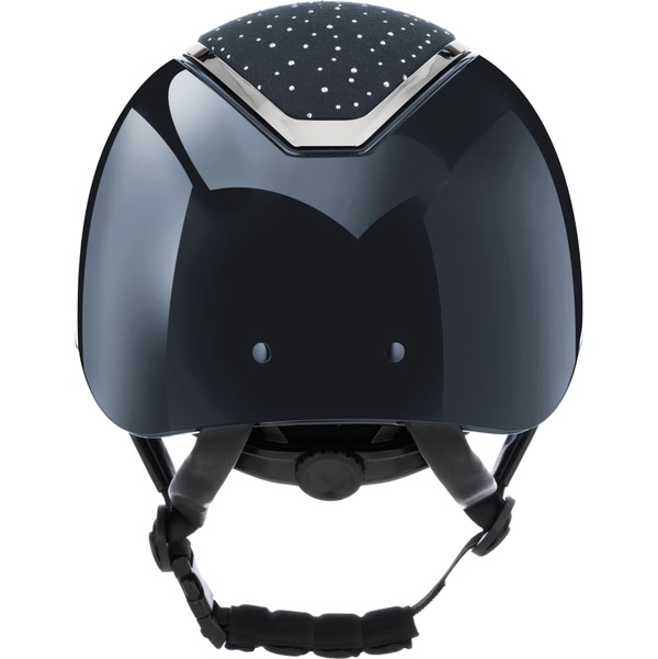 Charles Owen Kylo Crystal Standard Peak Riding Helmet KYLOC - Navy Gloss / Silver
